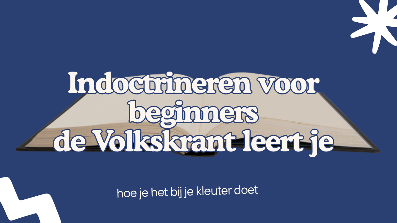 Header-illustratie bij essay over de Volkskrant-opvoedcolumn over gender bij kleuters — Kohlbergs sex constancy stilzwijgend tot gender constancy verbouwd.